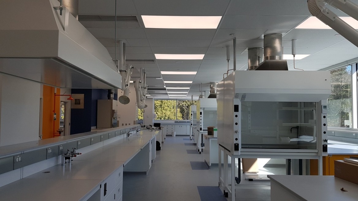 Interior of the new forensic laboratory for the RCMP in Surrey, Canada